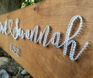 String Art Welcome Sign